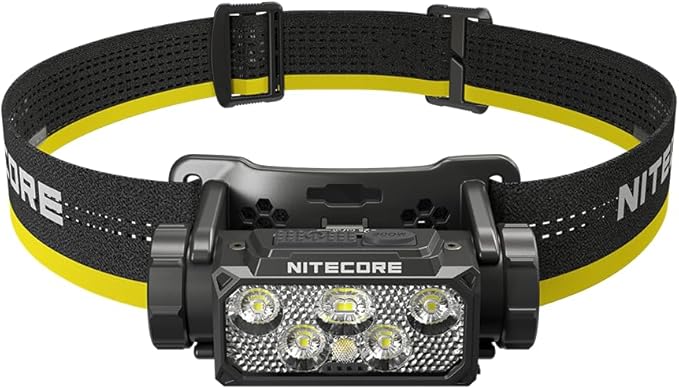 Nitecore HC65 UHE 2000 Lumen Heavy Duty Metal Headlamp, USB-C Rechargeable with White, Red, and Reading Lights Sticker for Camping, Hiking, Hunting, and Industrial Works