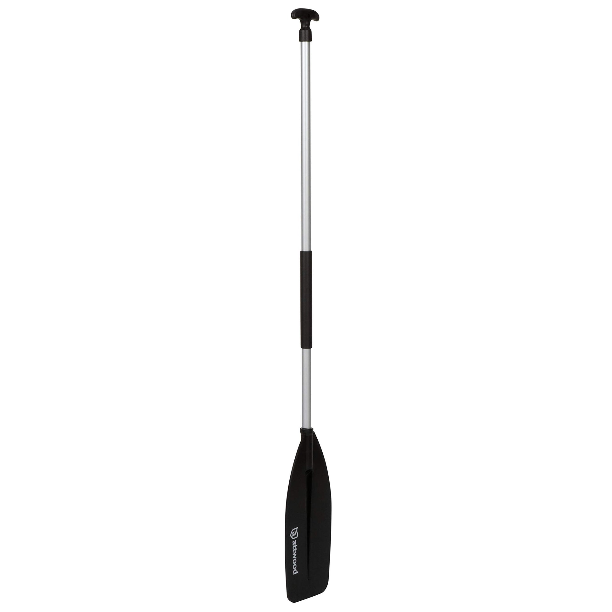 Attwood 11765-1 Canoe Paddle, Aluminum and Plastic, 5-Feet Long, Black Blade, Ergonomic Grip