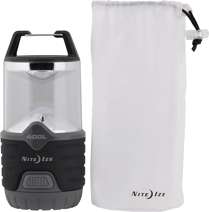 Nite Ize Radiant 400 Lantern, Radiant 400 Lumen Lantern for Camping Or Emergency Preparedness, Black