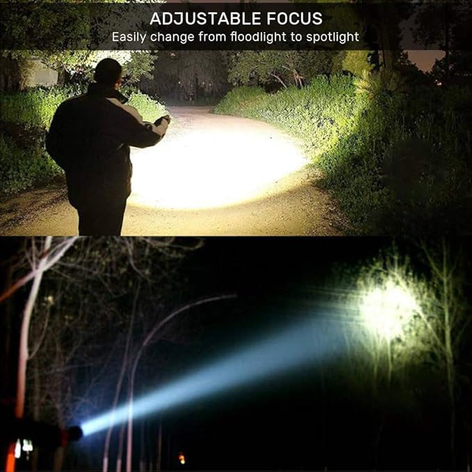 iToncs Rechargeable Flashlight, Pocket-Sized Torch with Super Bright High Lumens LED, Water Resistant, Zoomable, LED Tactical Flashlights with Clip, 4 Modes for Camping Hiking and Emergency(2 Pack)