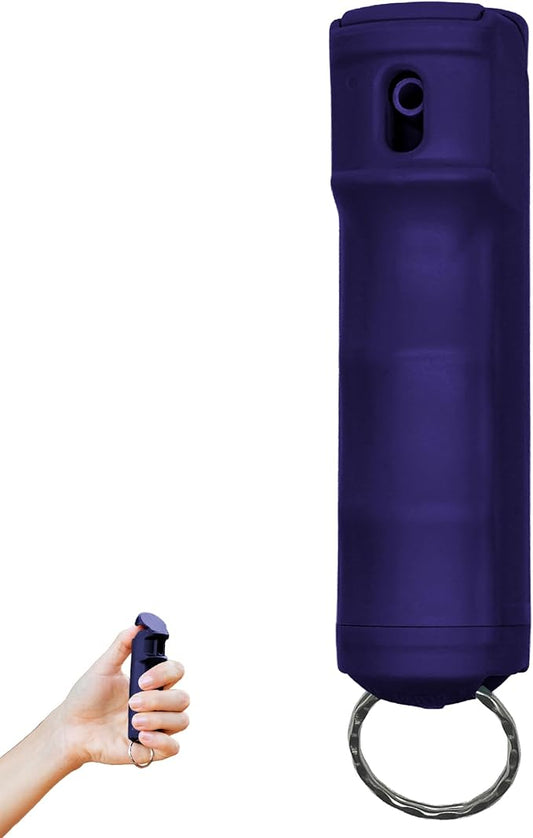 FURY Fliptop Hardshell Pepper Spray, 12ft Range, UV Dye Identifier, Police Strength, Made in USA
