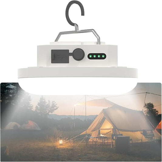 Camping Lantern 10500mAh Rechargeable Battery, 30W Ultra Bright LED Hanging Light with 3 Modes, Waterproof Portable Tent Lighting for Outdoor Emergency & Hiking
