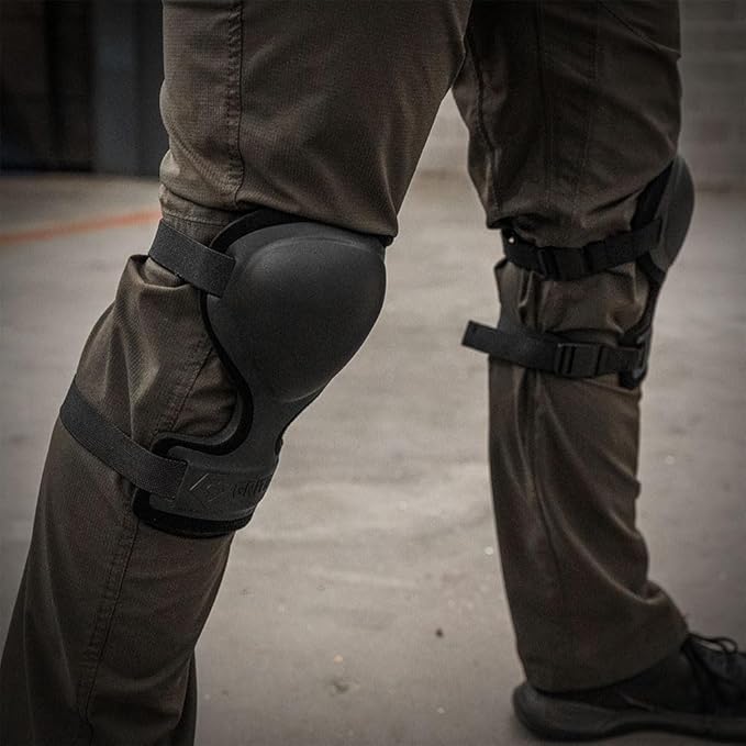 GRITR Tactical Knee Pads for Work, Hunting, Construction, Gardening, Paintball w/Foam Padding, Hard Shell & Adjustable Straps - Heavy Duty Professional Knee Protectors for Men & Women
