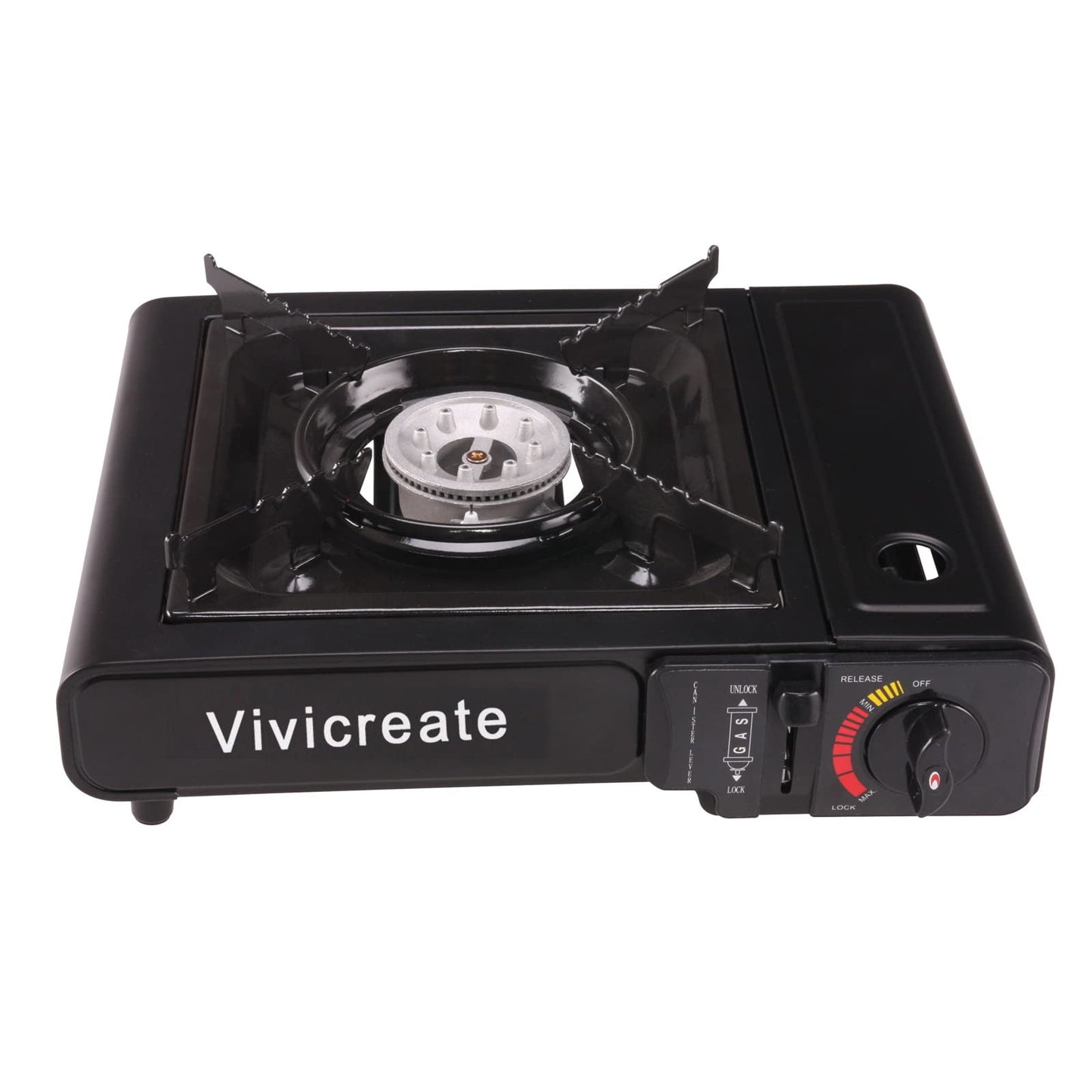 Vivicreate Portable Butane Stove 8500 BTU, Butane Stove with Auto Ignition for Camping, Lightweight