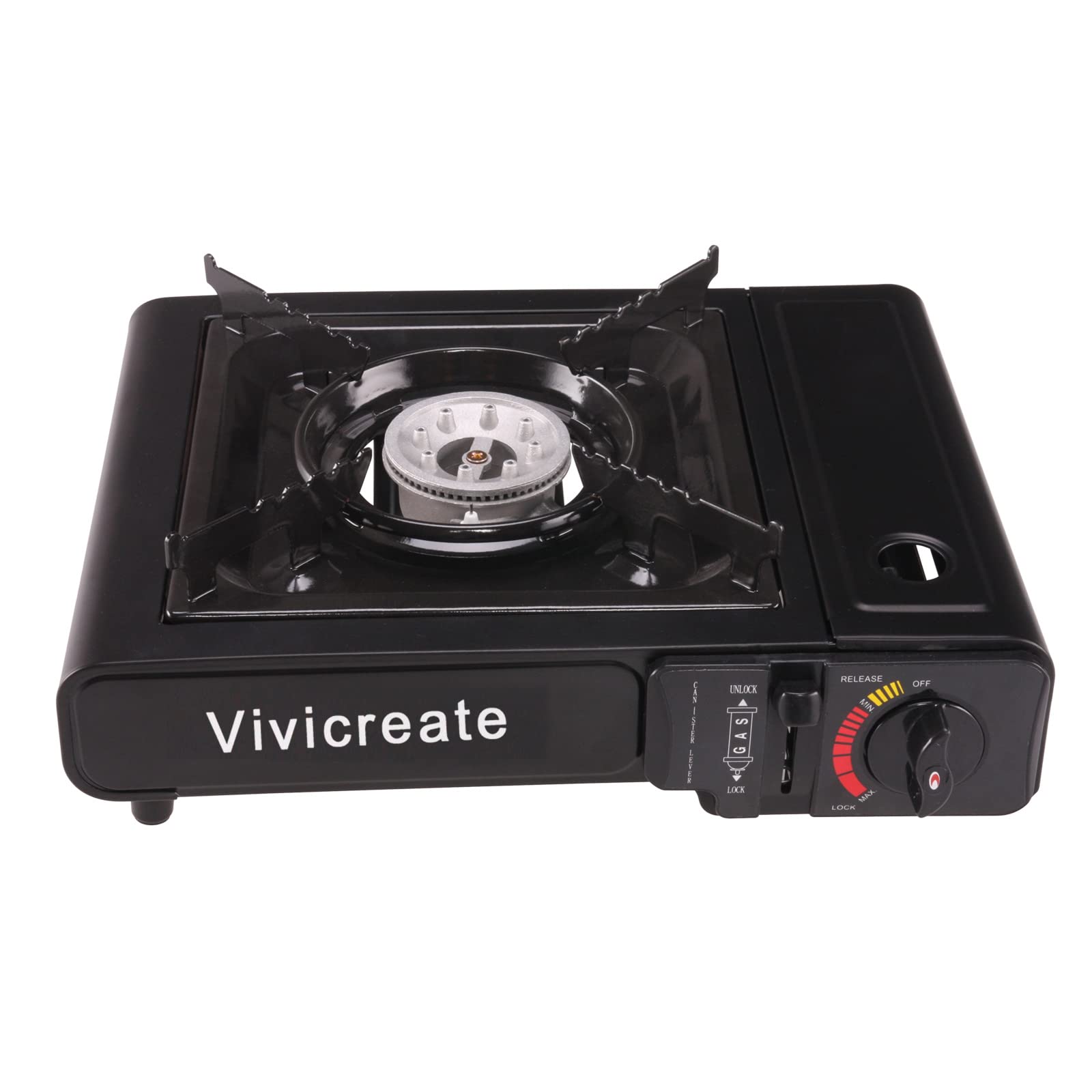 Vivicreate Portable Butane Stove 8500 BTU, Butane Stove with Auto Ignition for Camping, Lightweight