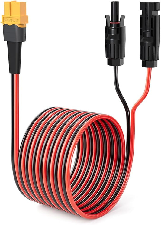 12AWG Solar Cable - XT60 Connector to XT60 Connector for Portable Power Station (25-100FT)