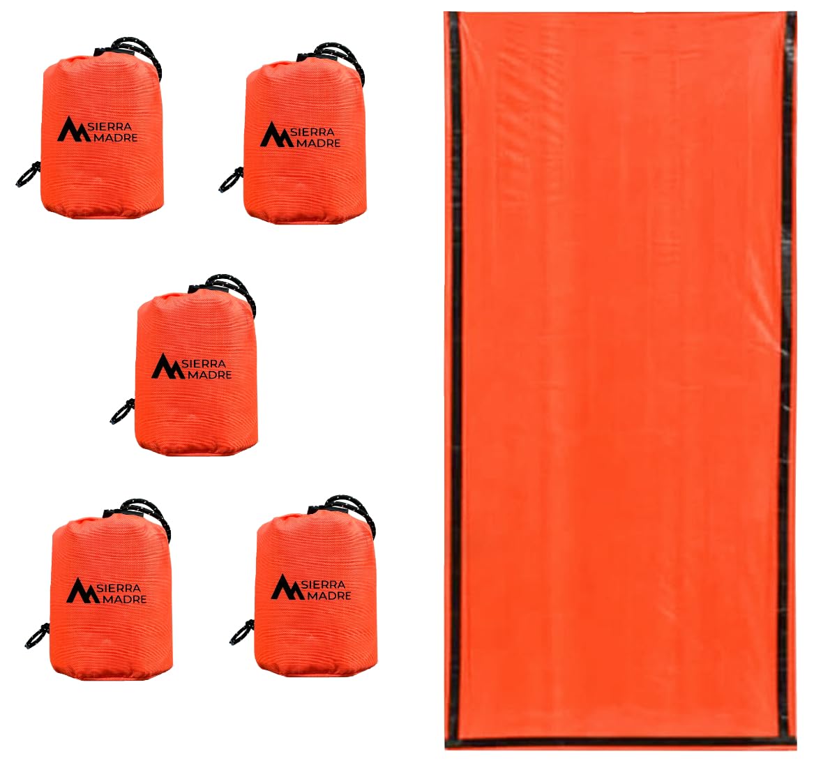 Sierra Madre Emergency Sleeping Bag, Waterproof Thermal Bivy Sack Pack 5