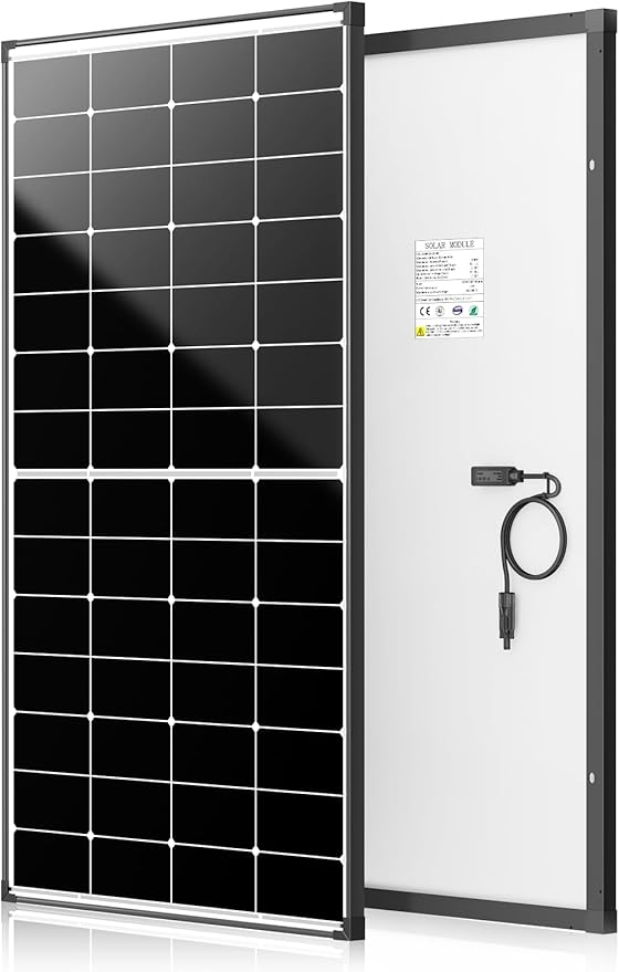 220W Solar Panel, 25.4% High Efficiency Monocrystalline with 10BB & Hidden Busbar Tech, MC4 Connectors, IP68 Waterproof for 12V/24V Off-Grid Systems, RV, Boat, Cabin, Backup Power