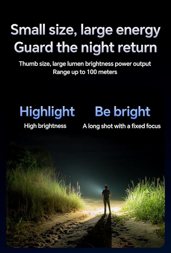 Rechargeable Flashlights Mini，Portable Emergency Mini Flashlightï¼? Modes LED Flashlight Adjustable，Suitable for Outdoor Exploration, Camping and Night Lighting.