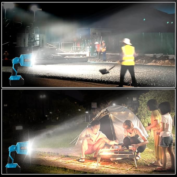 16W Cordless LED Flashlight for Makita 18V Lithium-ion Battery, 1600LM Handheld Work Light with USB Charger Port for Camping, Fishing, Car Repairing, Job Site, Emergency