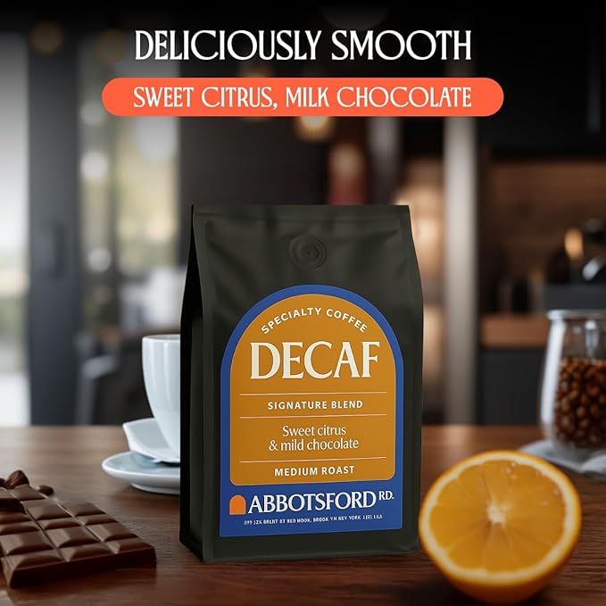 Decaf Whole Bean Coffee, Sweet Citrus & Mild Chocolate Swiss Water Decaf Coffee Beans, Signature Blend Brooklyn coffee, 35.2 oz (2.2lb) Medium Roast Coffee Beans, Kosher Certified