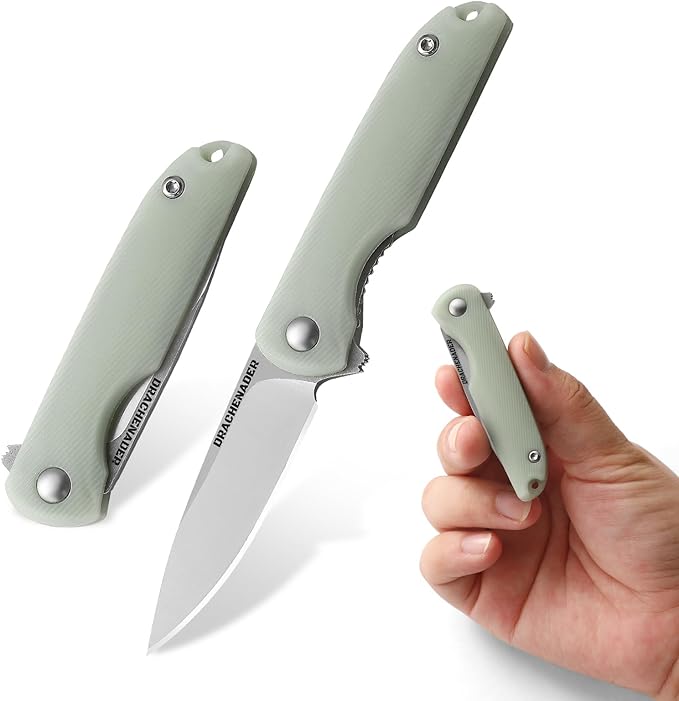 4-24/25" Mini Pocket Knife for Men and Women, Small Folding EDC Knife, 2.04" Silver Sharp Blade, ABS Handle, for Outdoors, Hiking, Camping, (Natural)