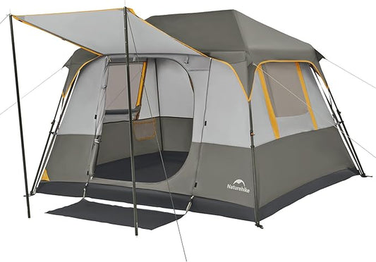 Naturehike Cape 4/6/8 Person Camping Tent, 60S Easy Setup Instant Tent Pop up Tent, Waterproof Large Tall 6/8 Person Tents for Camping, Car Camping