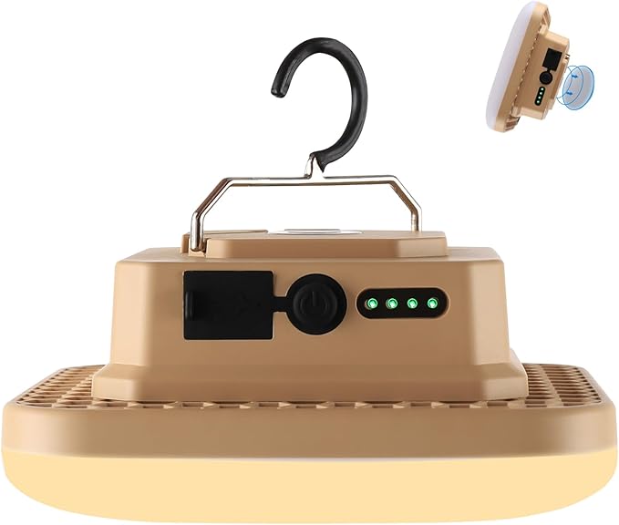 10800mAh Rechargeable Hanging Tent Light with Magnet, 30W 4000LM LED 4 Color Lighting Modes Camping Lantern, Portable IPX5 Waterproof LED Flashlight for Emergency & Gift