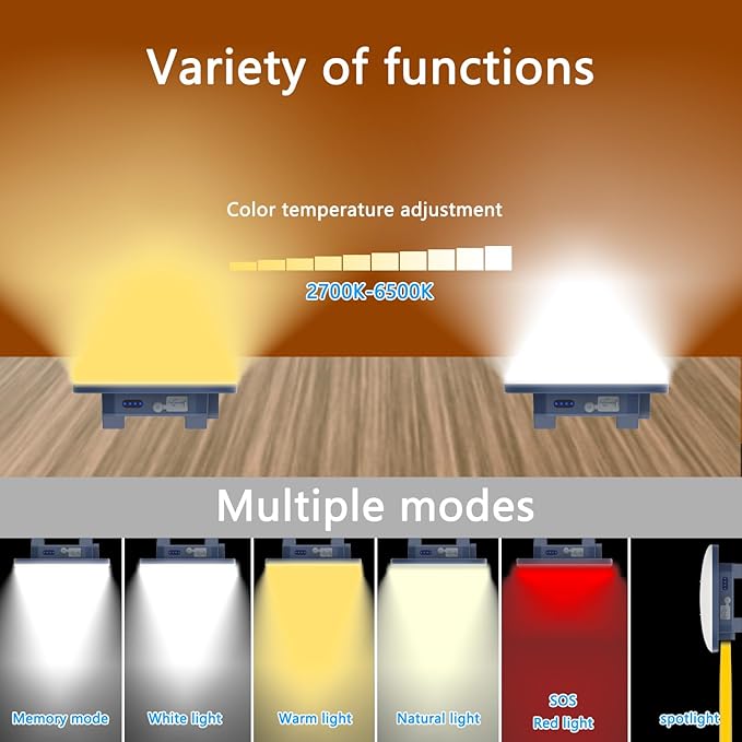 Rechargeable Camping Light TeiNewBy 4000LM 16500mAh up to 10-60 Hours Running, 5 Light Modes,LED Camping Lantern Portable,Magnetic Base for Hurricane Emergency, Outdoor, Hiking, Home and Car(80W)