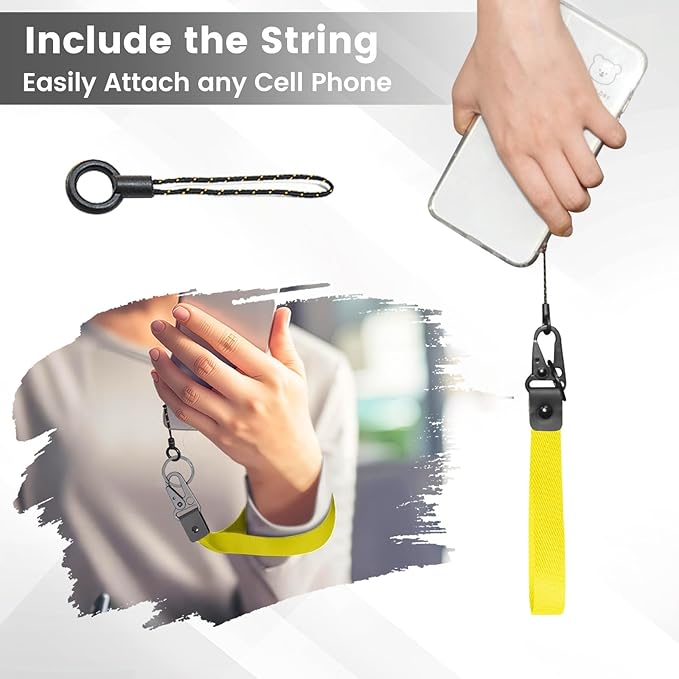 ABLAZE Wristlet Strap for Keys, Hand Wrist Lanyard Durable Key Chain Wristlet Lanyard for Men and Women (Yellow)
