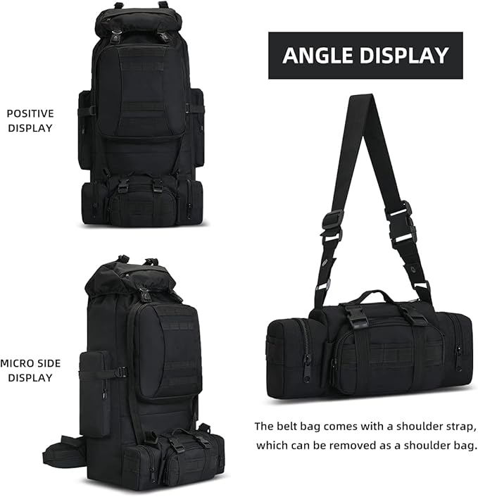 King'sGuard 100L Camping Hiking Backpack Molle Rucksack Military Camping Backpacking Daypack