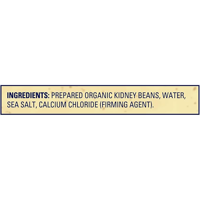 BUSH'S BEST 15 oz Canned Organic Dark Red Kidney Beans, Source of Plant Based Protein and Fiber, Low Fat, Gluten Free, (Pack of 12)