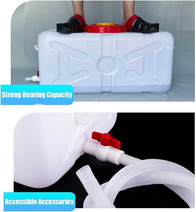 NAKAN Large Storage Container Portable Water Bucket Plastic Travel Desktop Container Rainwater Collection Storage Container Outdoor Water Storage for Camping Hiking Climbing(Size:45L)