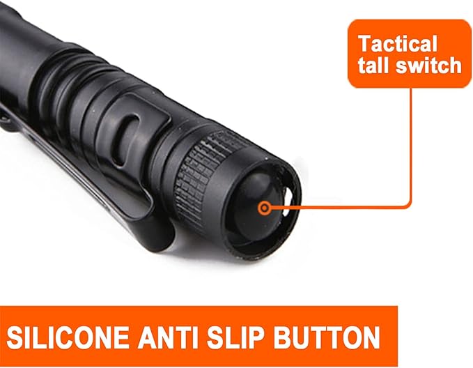 Beieverluck 10 Pack Small Mini Flashlights, Pocket Flashlight Penlight with Clip, Tactical Pen Light for Camping Outdoor Emergency Inspection Fathers Gifts for Dad Husband