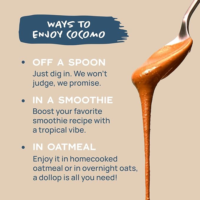 Cocomo Coconut Peanut Butter, Organic Peanut Butter, Natural, Gluten Free, Vegan, No Seed Oils, High Protein, Smooth and Creamy Spread, 16oz, 2 Pack