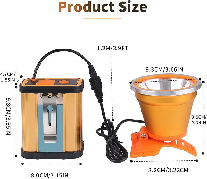 Super Bright Rechargeable LED Headlamp ??High Power Waterproof Portable Head Flashlight, 3 Adjustable Lighting Modes, Ideal for Camping, Hiking, Hunting, Fishing, Emergency & Outdoor Activities