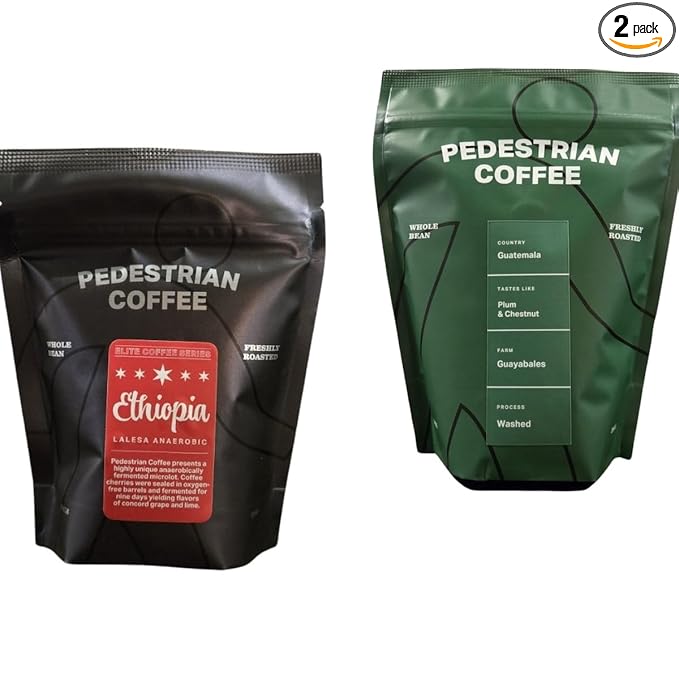 Bean Box Chicago Coffee Sampler, 2-Pack - Roasted by Pedestrian, Gourmet Arabica Coffee, Variety Pack - Whole Bean