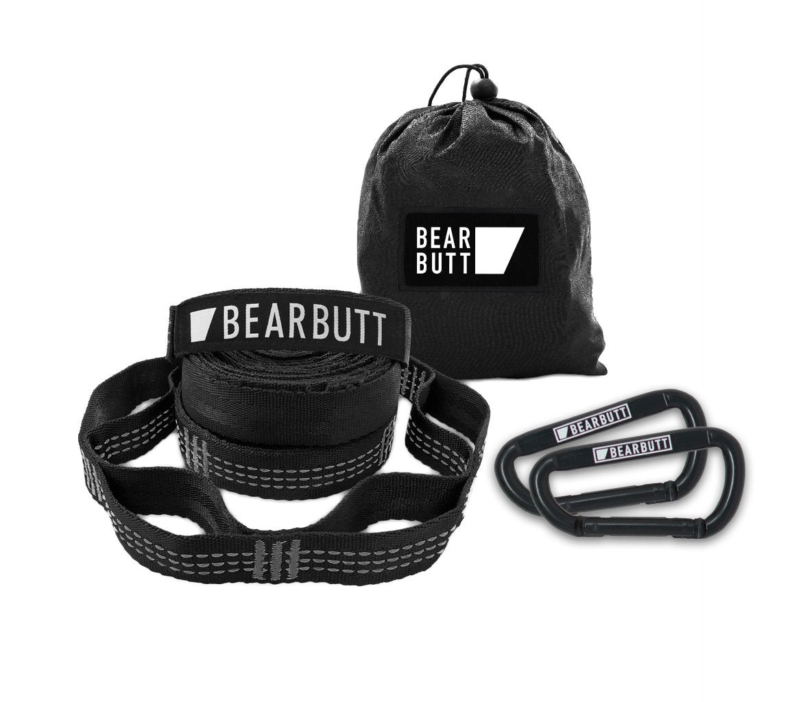 Bear Butt Kodiak Hammock Straps For Trees - 20 Feet Long Hammock Tree Straps - 40 Combined Loops