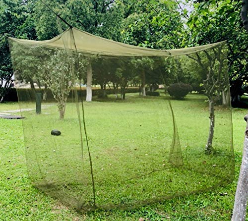 Mosquito Net- Military Green Portable Tactical Mosquito Netting for Camping – Completely Covers a