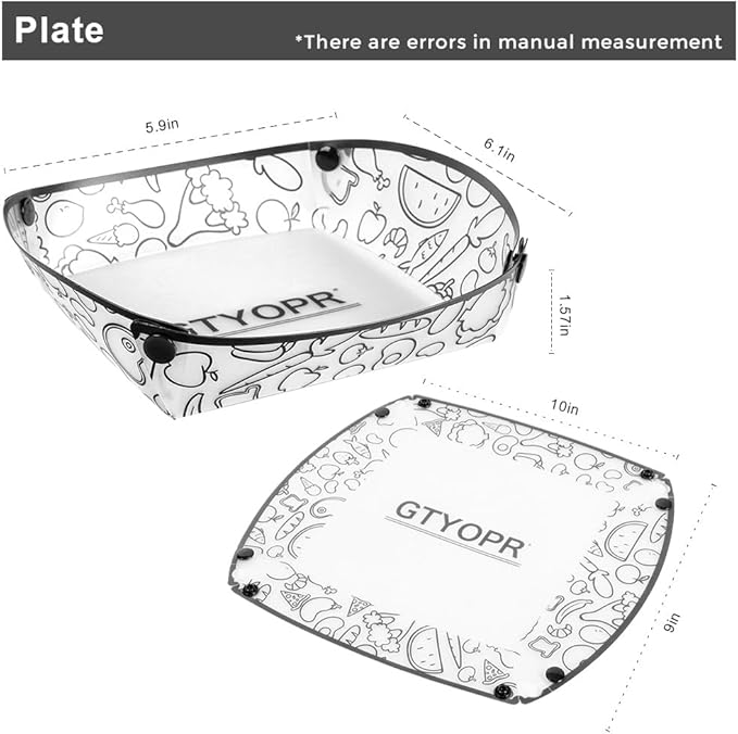Collapsible Bowl Set of 12 Pieces, Portable Food Grade Camping Plates Tableware, Plastic Folding Bowls For Outdoor Family Travel Picnic(5.9 * 6.1 * 1.5in)