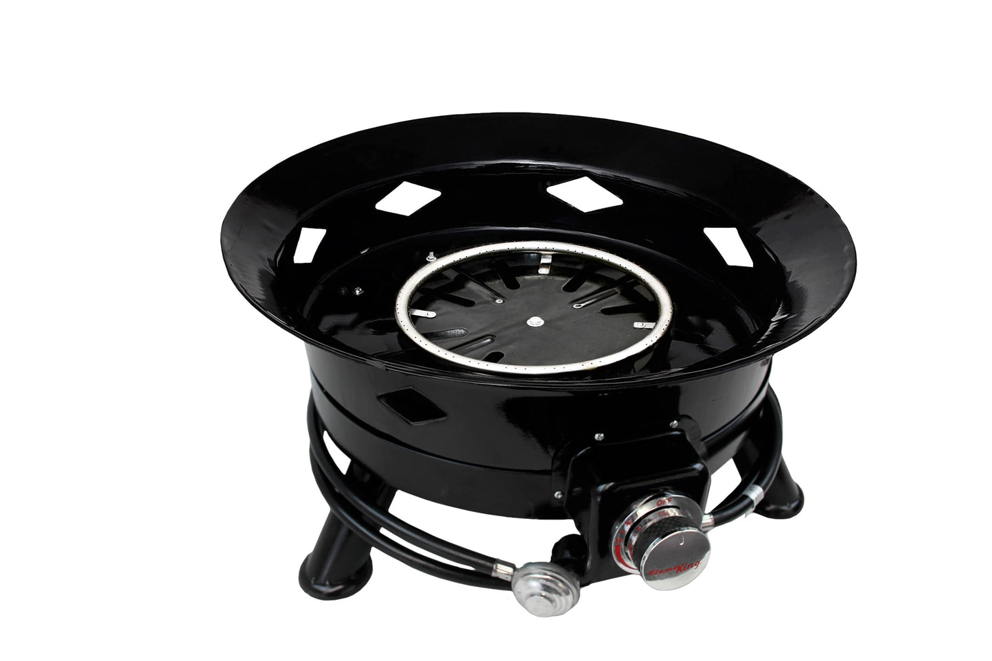 Flame King Smokeless Propane Fire Pit, 24-inch Portable Firebowl, 58K BTU with Self Igniter, Cover