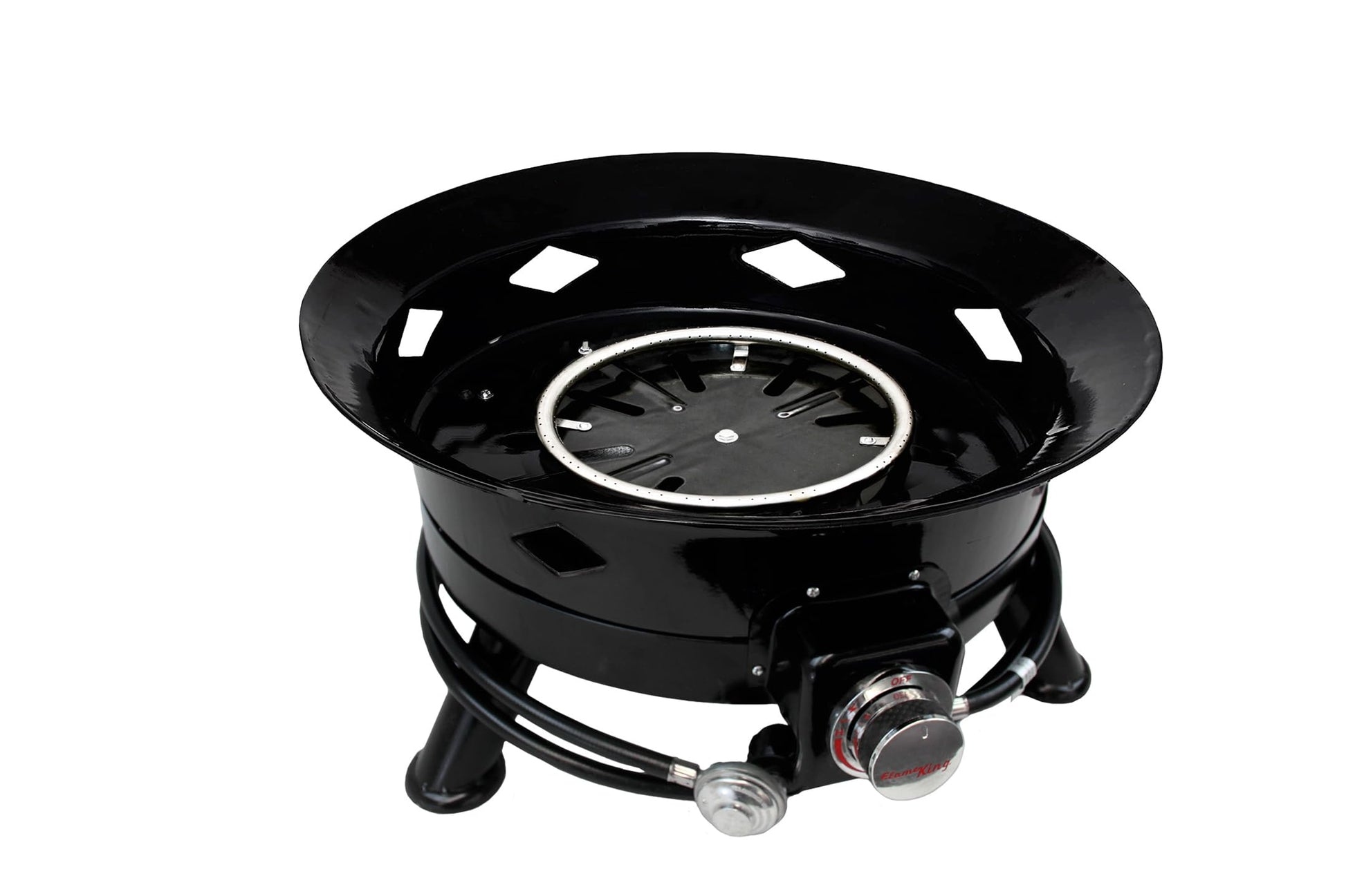 Flame King Smokeless Propane Fire Pit, 24-inch Portable Firebowl, 58K BTU with Self Igniter, Cover