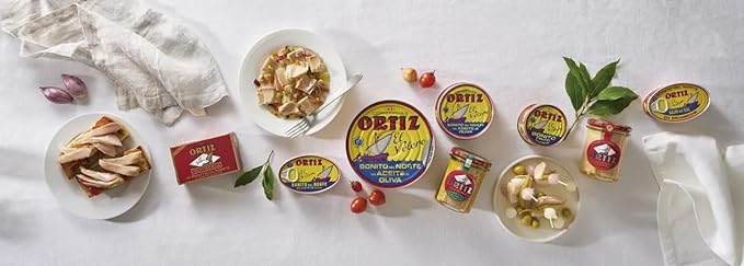 Ortiz Ventresca White Tuna Belly in Olive Oil, Tender Buttery Fillets with Exquisite Flavor, Superior Wild Caught Tuna Packed in Delicate Spanish Olive Oil, 3.88oz Can (Pack of 10)