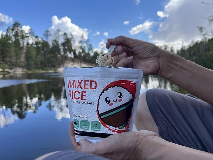 Camping and Backpacking Food | Dehydrated Freeze-Dried Japanese Gomoku Mixed Rice | Emergency Food with 5-year Shelf Life | Made in Japan [5 pack]