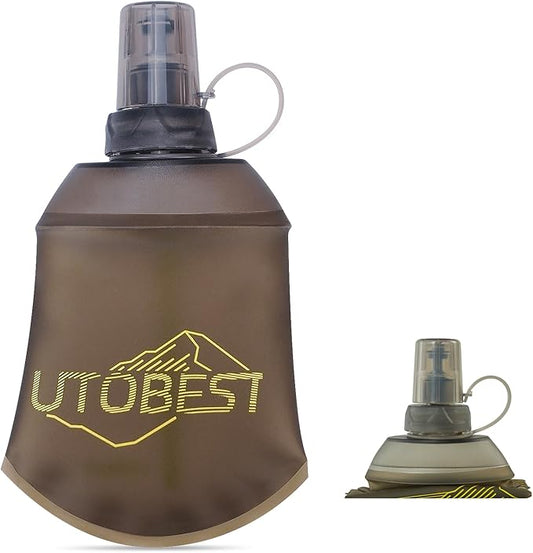 Soft Flask, 1 Pack Flexible TPU Hydration Water Bottle, Collapsible for Running, Hiking, Cycling, Climbing, and Marathon