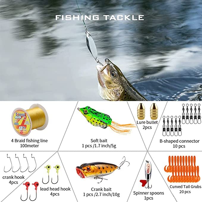 BalanZze Carbon Telescopic Fishing Rod & Reel Travel Kit