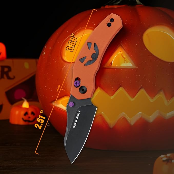 Kizer Mini Bulldog Pocket Knife, 2.5??Nitro V Sheepsfoot Blade Folding Knife, G10 Handle Clutch Lock Small EDC Knife for Men Women Gift for Halloween, Fishing Hiking Camping Hunting Knives V3672SHW1