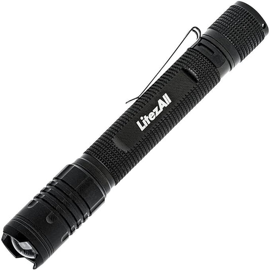 LitezAll 280 Lumen Tactical Flashlight, Compact LED Pocket Flashlight for Everyday Carry, Battery Powered EDC Light for Work, Outdoor, Emergency, and Home Use ??Easy Operation