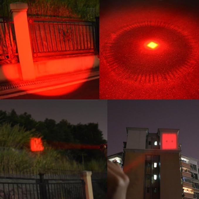4 Pack Red LED Flashlight Single Mode Red Light Flashlight One Mode Zoomable Night Light Torch for Astronomy Aviation and Night Observation