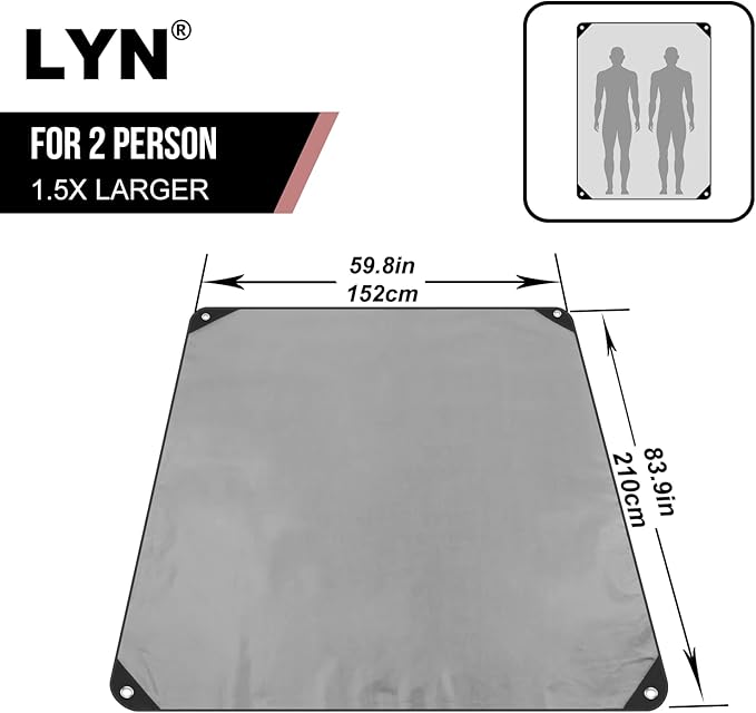 LYN Heavy Duty Emergency Blanket Survival Gear Waterproof Insulated Blanket Emergency Tarp for Camping, Hiking, Bushcraft