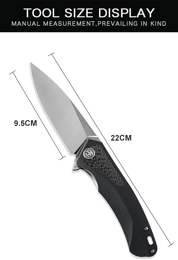 Petrified fish PF838CS 3.74" D2 steel flipper folding knives outdoor pocket knife G10+Carbon fiber handle camping hunting EDC tool