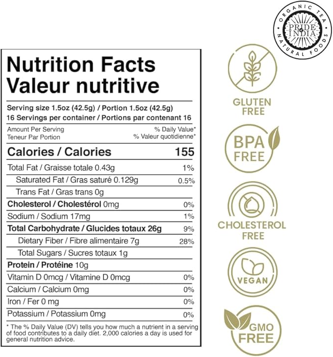 Pride Of India - Indian Split Black Gram Matpe Beans - Protein & Fiber Rich Urad Dal, 1.5 Pound Jar