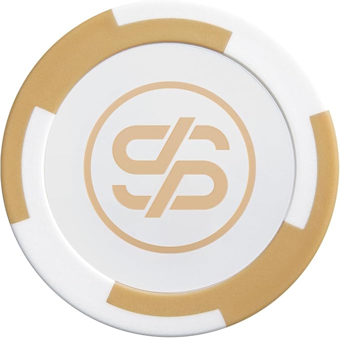 SLOWPLAY Godel Clay Poker Chips, 14 Grams Heavyweight Clay Composite, 40mm Large Chips in Bulk, Pack of 50 in White Without Denomination