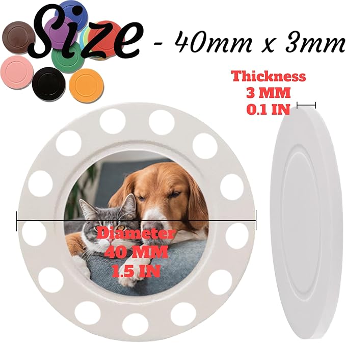 Custom Poker Chips Personalized Plastic Poker Chips with Logo Funny Parties Chips Print Your Photo or Text Golf Ball Markers for Putting Green White