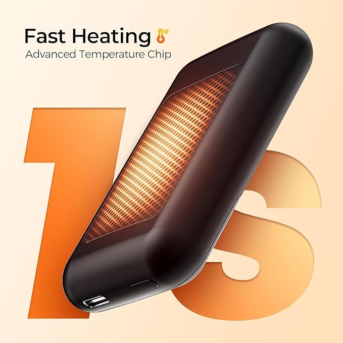 AI Hand Warmers Rechargeable 2 Pack, 4 Heat Levels (104??31°F), Real-Time Temp & Battery Display, Electric Hand Warmers, Fast Heating, Fits in Gloves/Pocket, Gifts for Women & Men