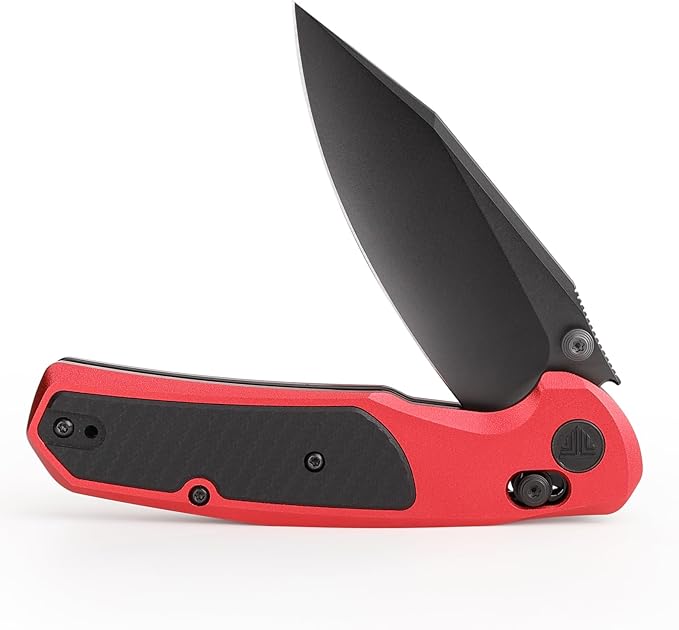 Crossbar Lock Knives，Folding Pocket Knife for Men, Camping EDC Knife with Clipï¼?.34??14C28N Steel, Thumb Stud Blade，Aluminium & G10 Handle.Hornet-08R