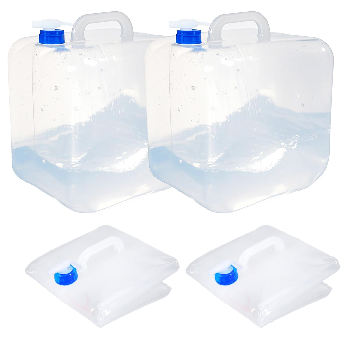 Cosell Collapsible Water Container with Spigot & Hook, BPA Free Water Jug, Foldable Carrier Bucket