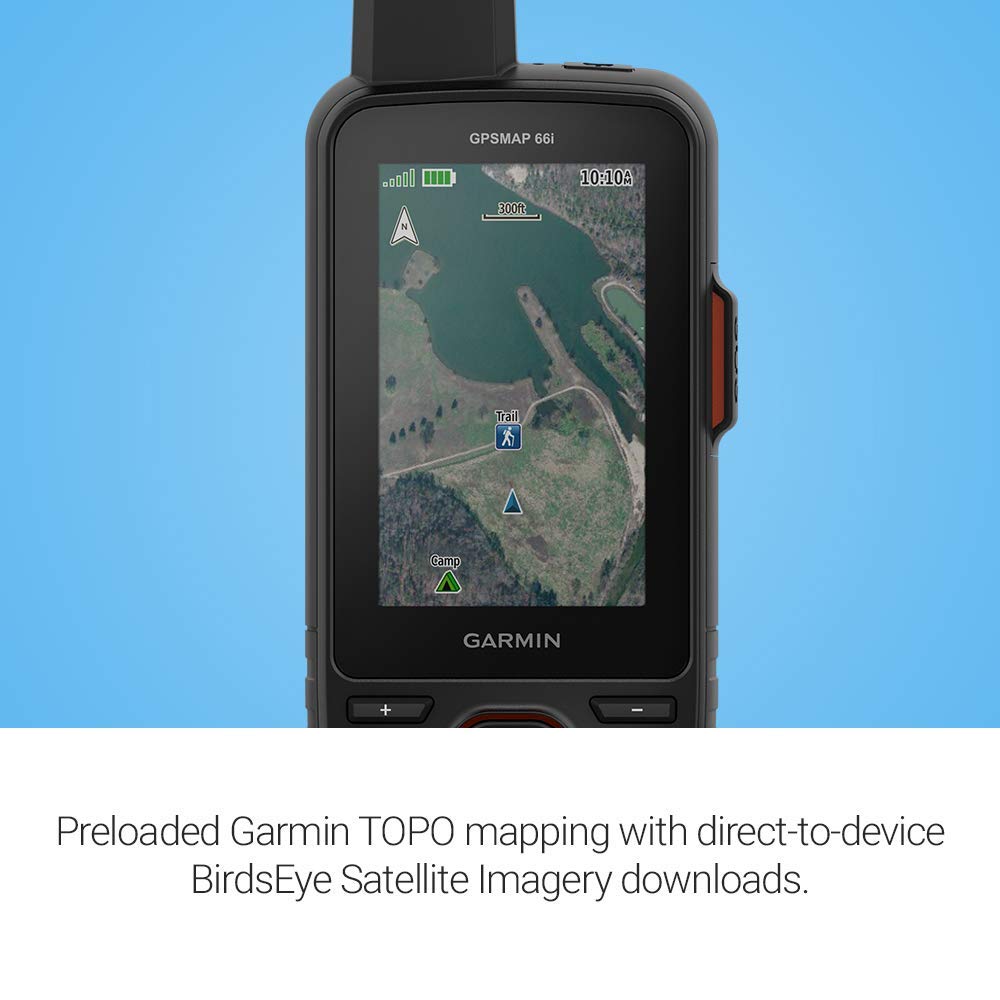 Garmin GPSMAP 66i, GPS Handheld and Satellite Communicator, Featuring TopoActive mapping and