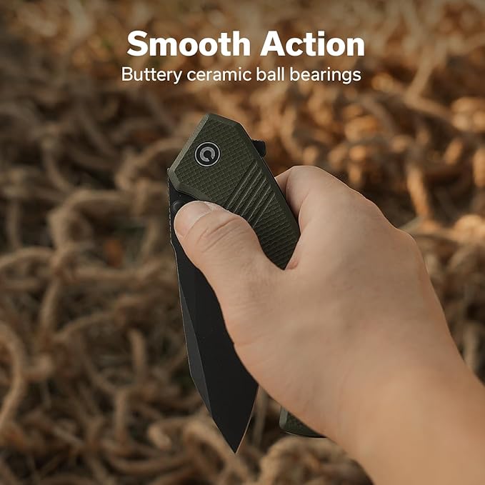 CIVIVI Placoid Pocket Knife for EDC, Folding Knife with 3.67" 14C28N Blade G-10 Handle For Men Women Gift C23079-3