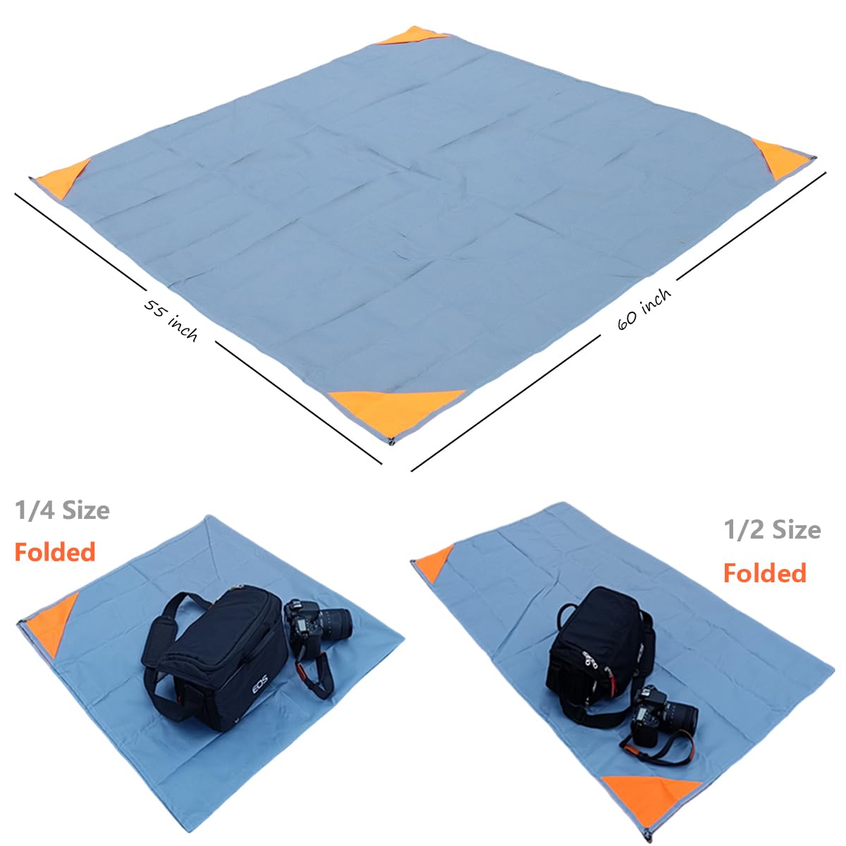 Orga'Neat Pocket Picnic Blanket, Compact Lightweight Tarp for Camping